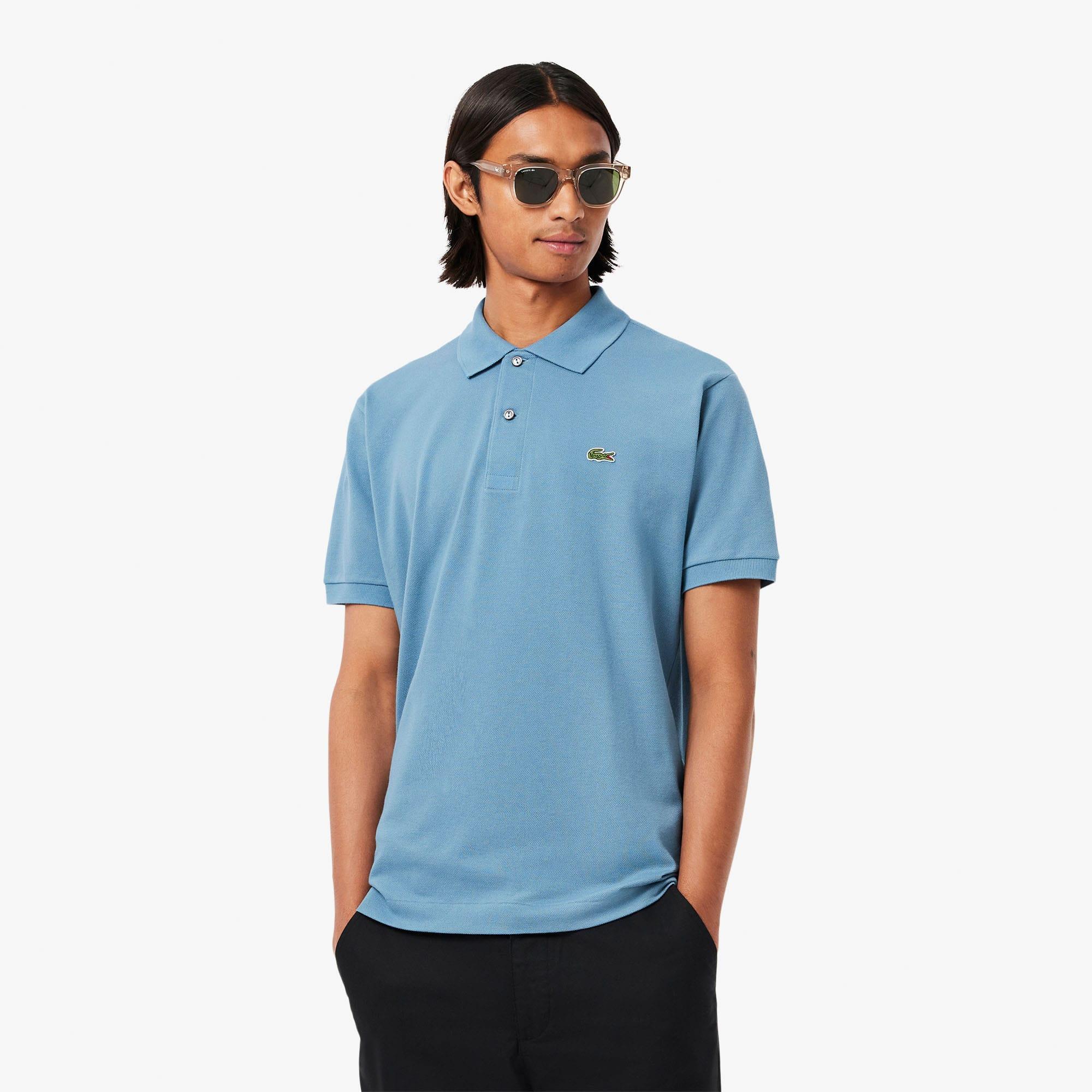 Mens L.12.12 Original Pique Classic Polo Shirt (Dark Blue) 2/4