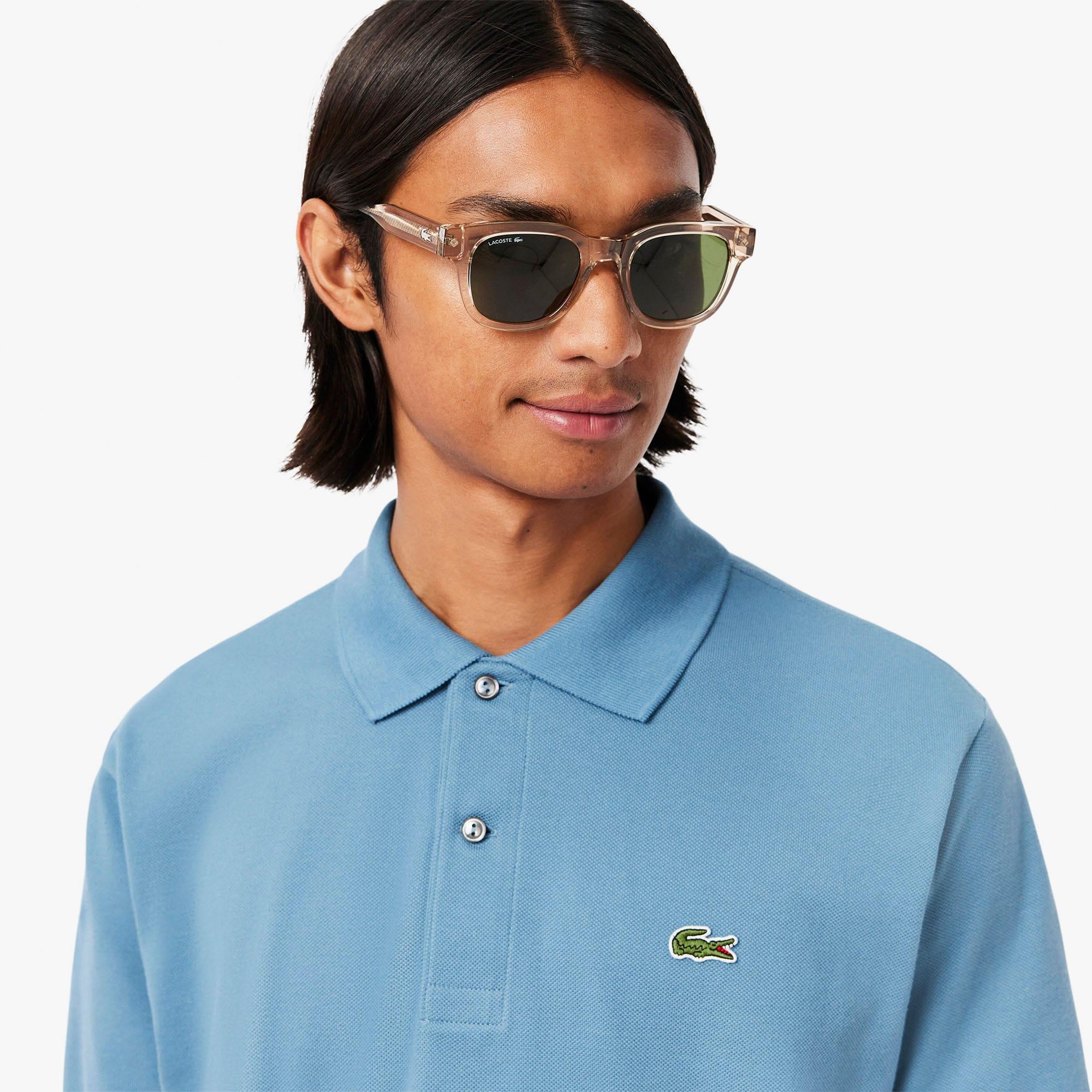 Mens L.12.12 Original Pique Classic Polo Shirt (Dark Blue) 4/4