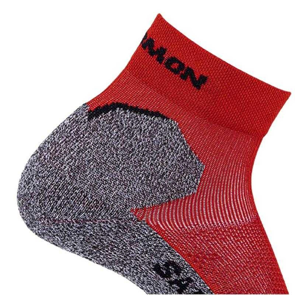 Calzini Alla Caviglia Adulto Unisex Salomon Speedcross Rosso Grigio 2/3