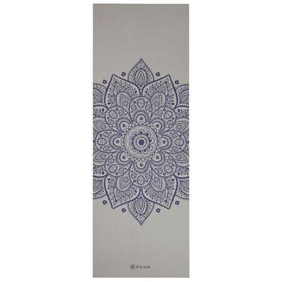 Tapis De Yoga Motif/style Fleur Cadran Solaire SUSTAINED (Bleu Marine / Gris)