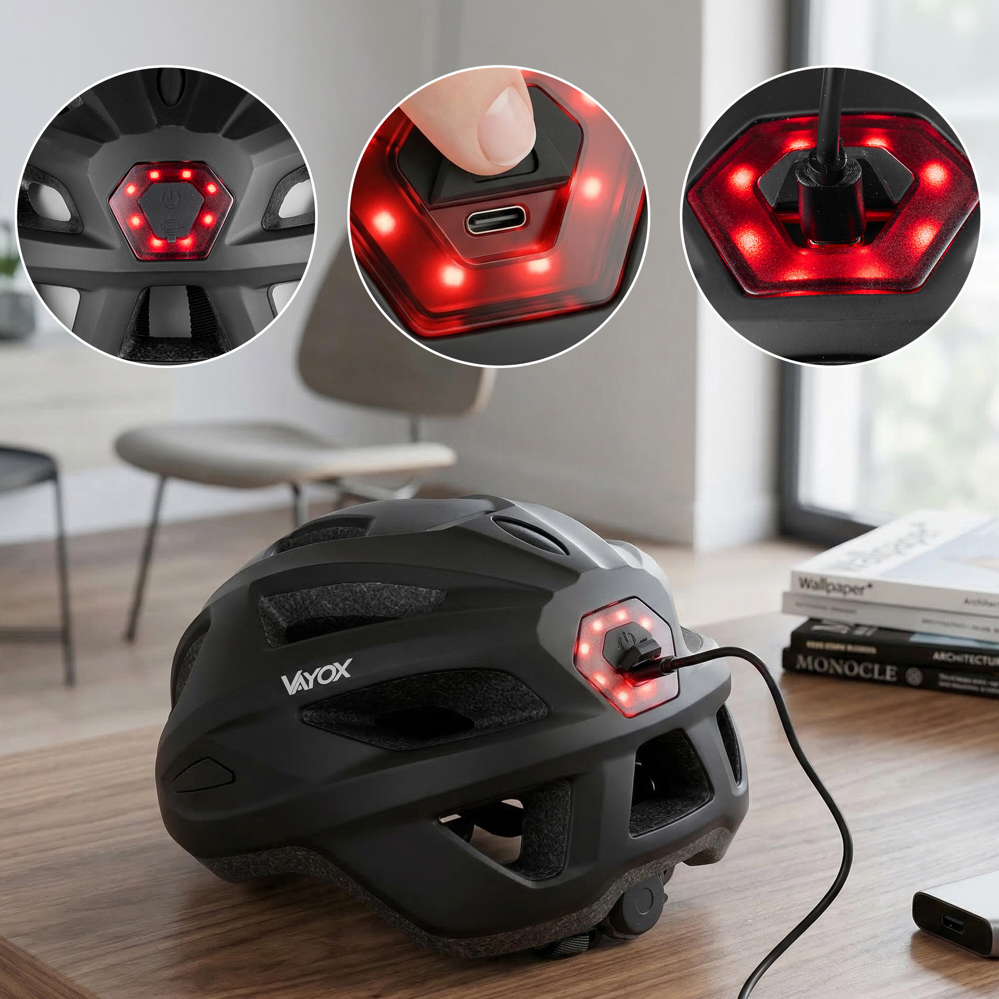 Casco bici Vayox Active VA0424 luce LED 4/7