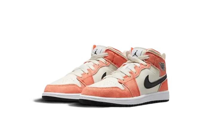 Air Jordan 1 Mid SE Orange Suede Enfant (PS) 2/3