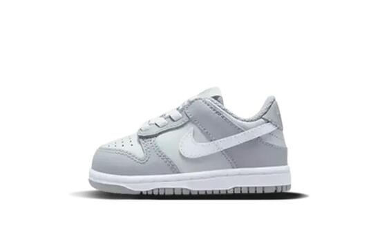 Zapatillas bebé - Casual - Dos tonos Dunk Low - Blanco/Gris