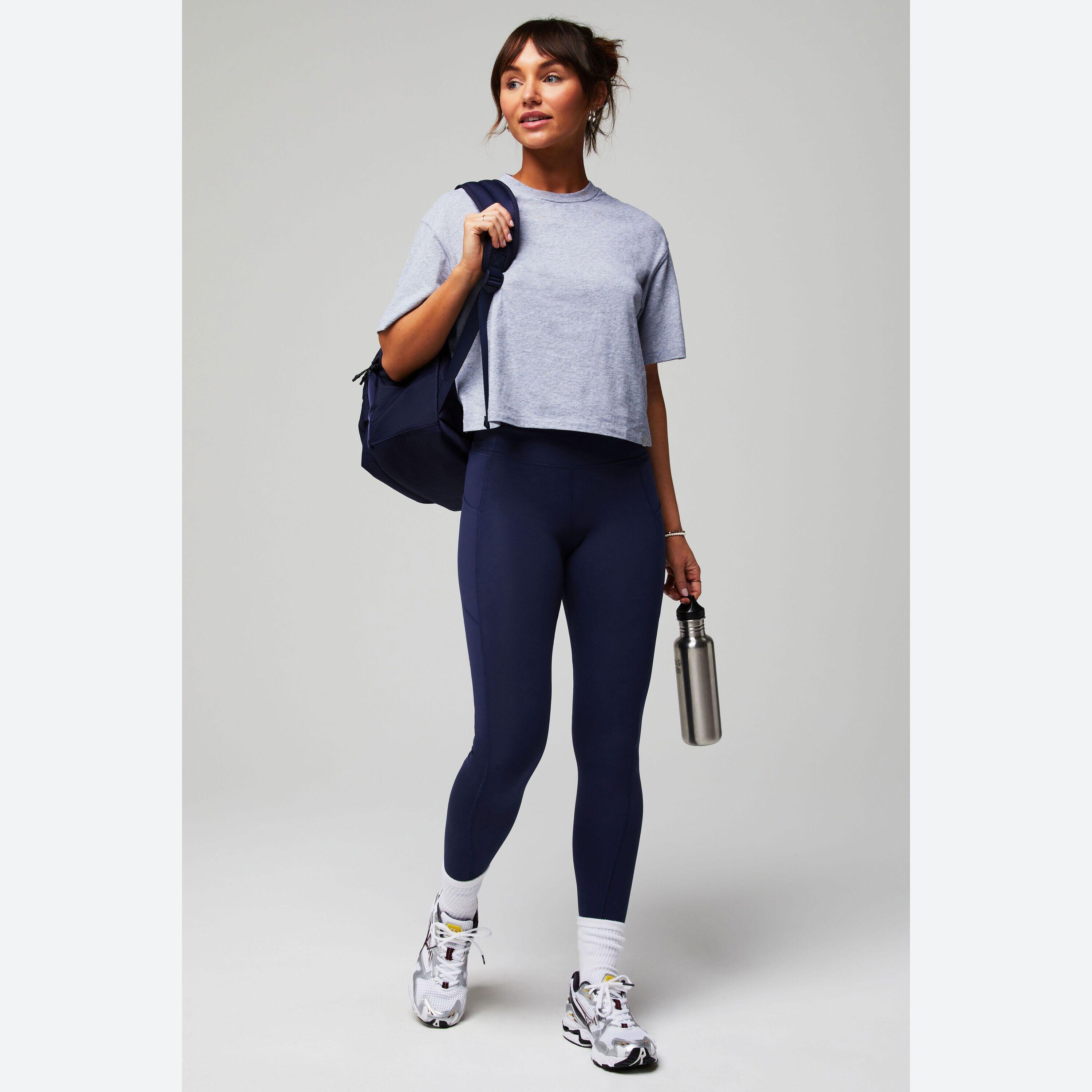 Dames Top Cotton Boxy Tee Met Ronde Halslijn 4/5