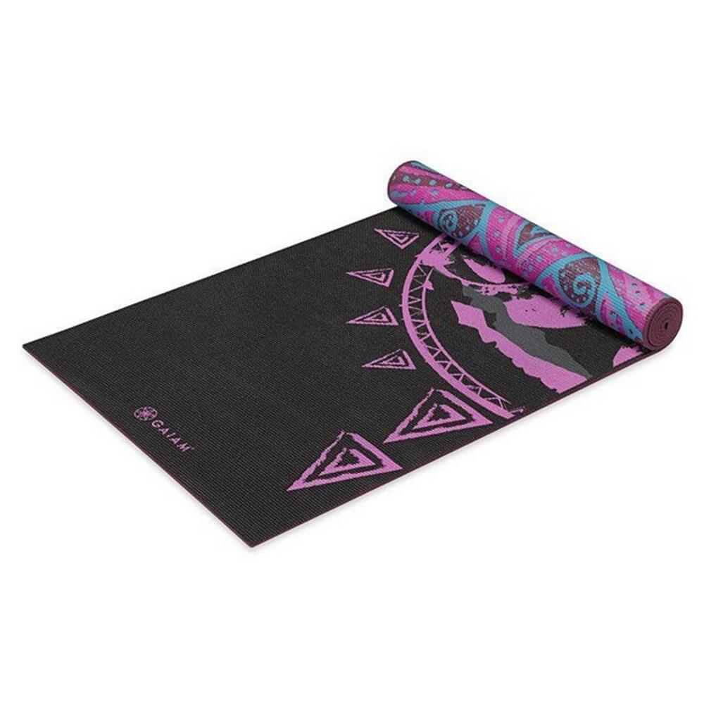 Tapis De Yoga Motif/style Soleil Et Lune BE FREE (Noir) Taille unique 2/4