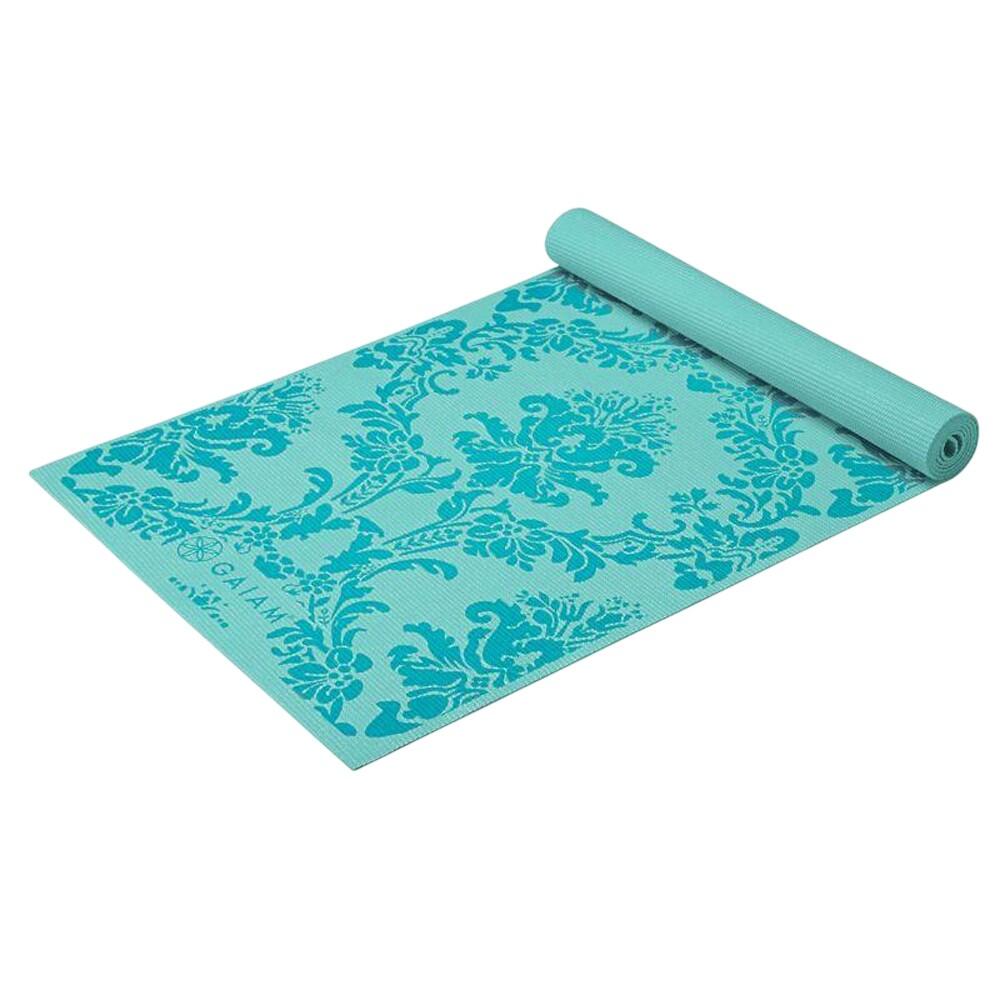Tapis De Yoga Motif/style Néobaroque (Turquoise Vif) Taille unique 3/6