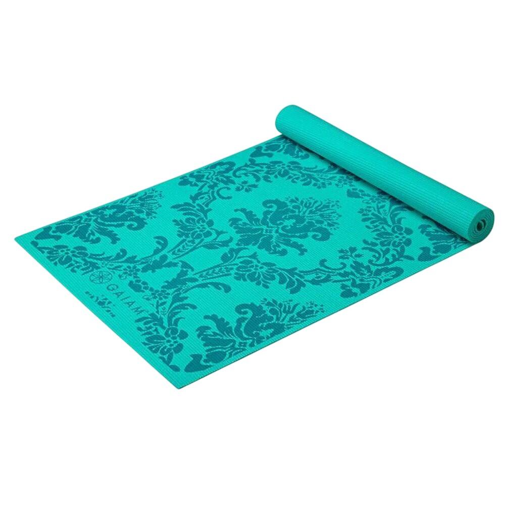Tapis De Yoga Motif/style Néobaroque (Turquoise Vif) Taille unique 2/6