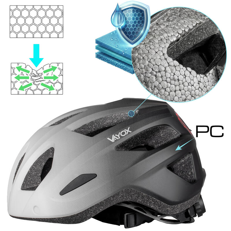 Cască bicicletă Vayox Active VA0424 lampă LED