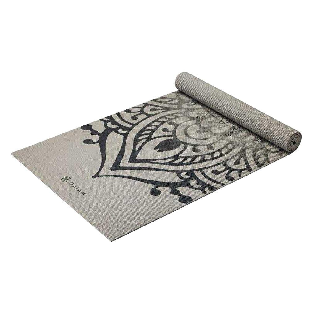 Tapis De Yoga Motif/style Cadran Solaire SUSTAINED (Gris) Taille unique 3/4