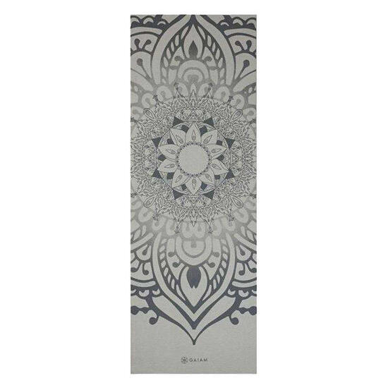 Tapis De Yoga Motif/style Cadran Solaire SUSTAINED (Gris)