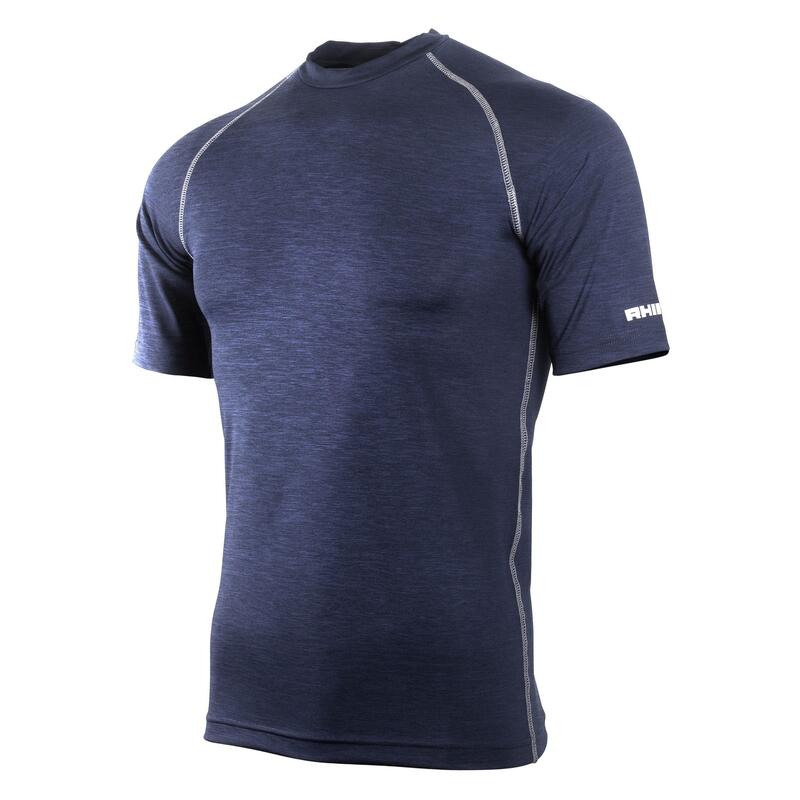 Base layer sport à manches courtes Homme (Bleu marine chiné)