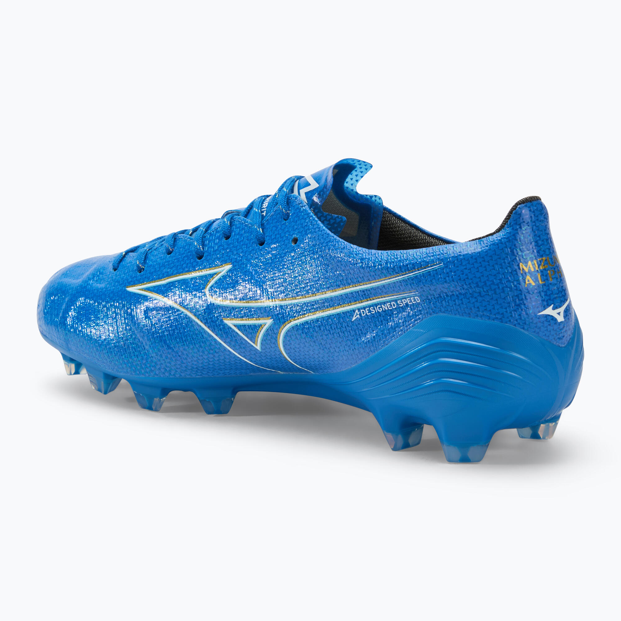 Buty piłkarskie męskie Mizuno α Japan FG white/laser blue/gold 3/7