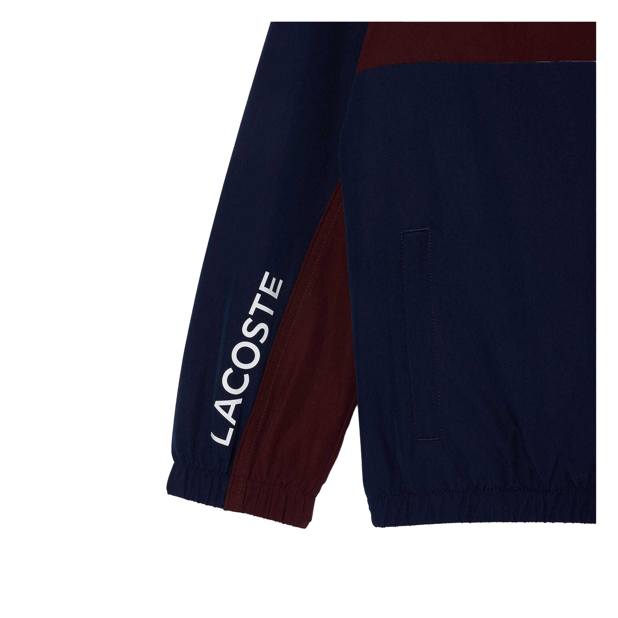 Giacca Con Cappuccio Logo Ricamato Ragazzi Lacoste Blu Navy 4/4