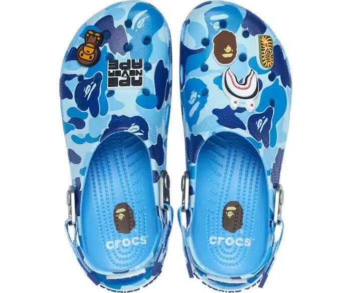 Crocs Classic Clog A Bathing Ape ABC Camo Blue 3/5