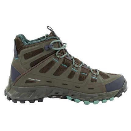 Dames GORETEX Mid Cut Wandelschoenen (Zwart)