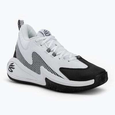 Under armour curry 3z basketbalschoenen wit/zwart/zwart
