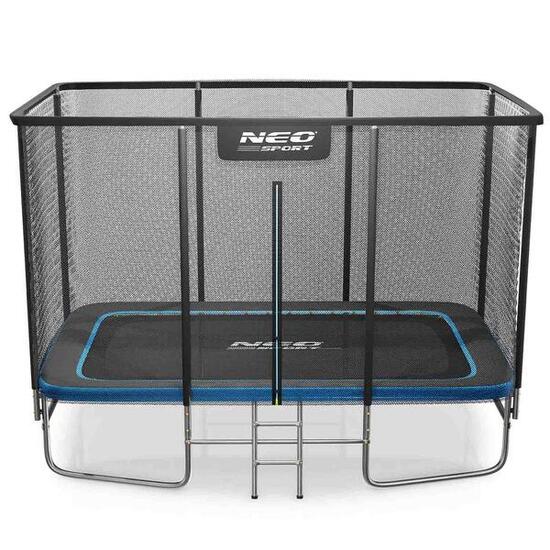 Duża trampolina ogrodowa Neo-sport prostokątna 244x366cm 8x12ft bezpieczna