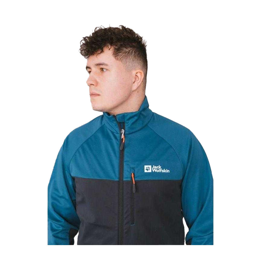 Giacca Blocchi Di Colore Uomo Jack Wolfskin Morobbia Nero Blu 4/4