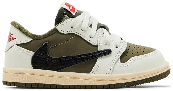 Air Jordan 1 Retro Low OG SP Travis Scott Medium Olive Enfant et Bébé
