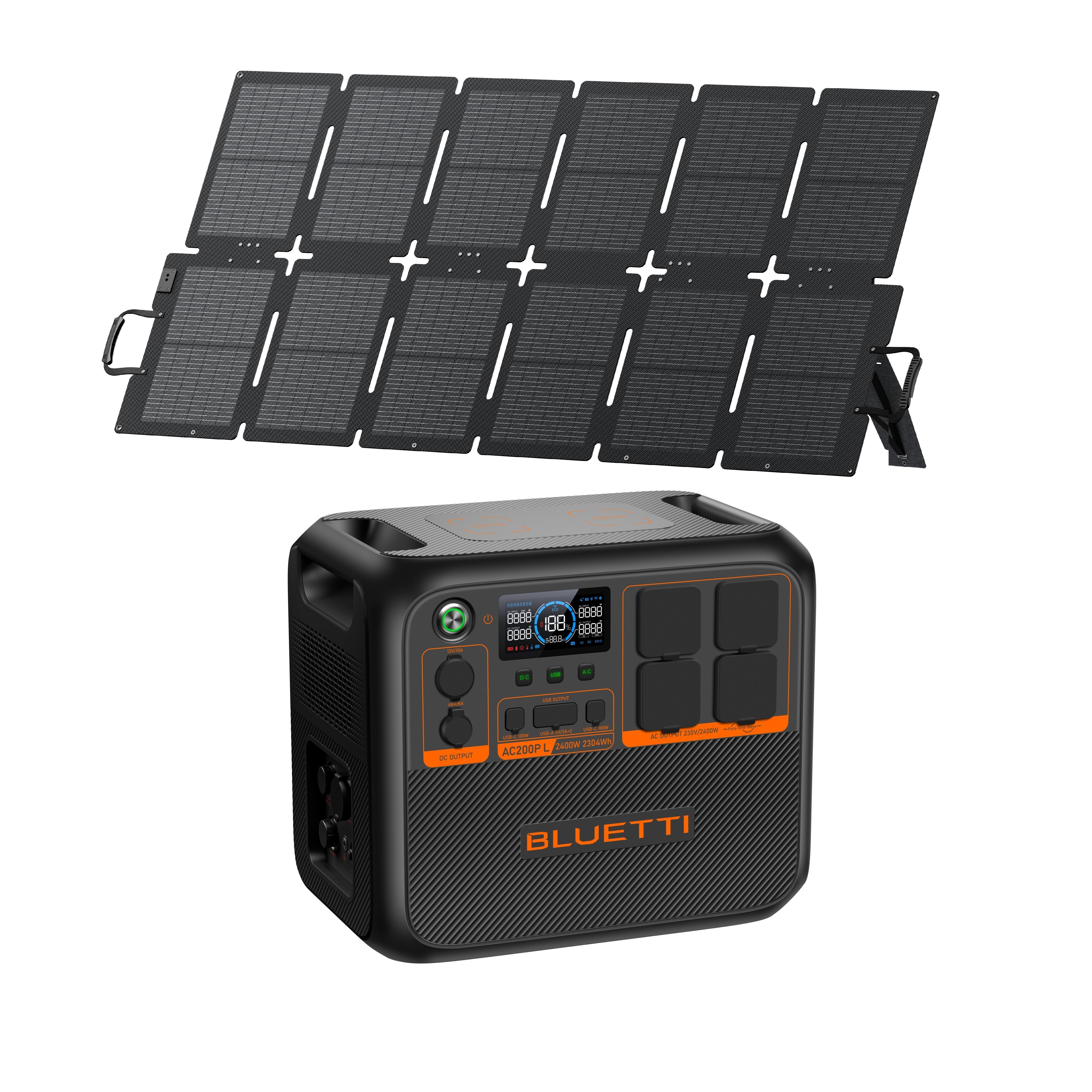 BLUETTI Nabíjecí stanice Powerbanky BLUETTI AC200PL Kit s solárním panelem 220 W