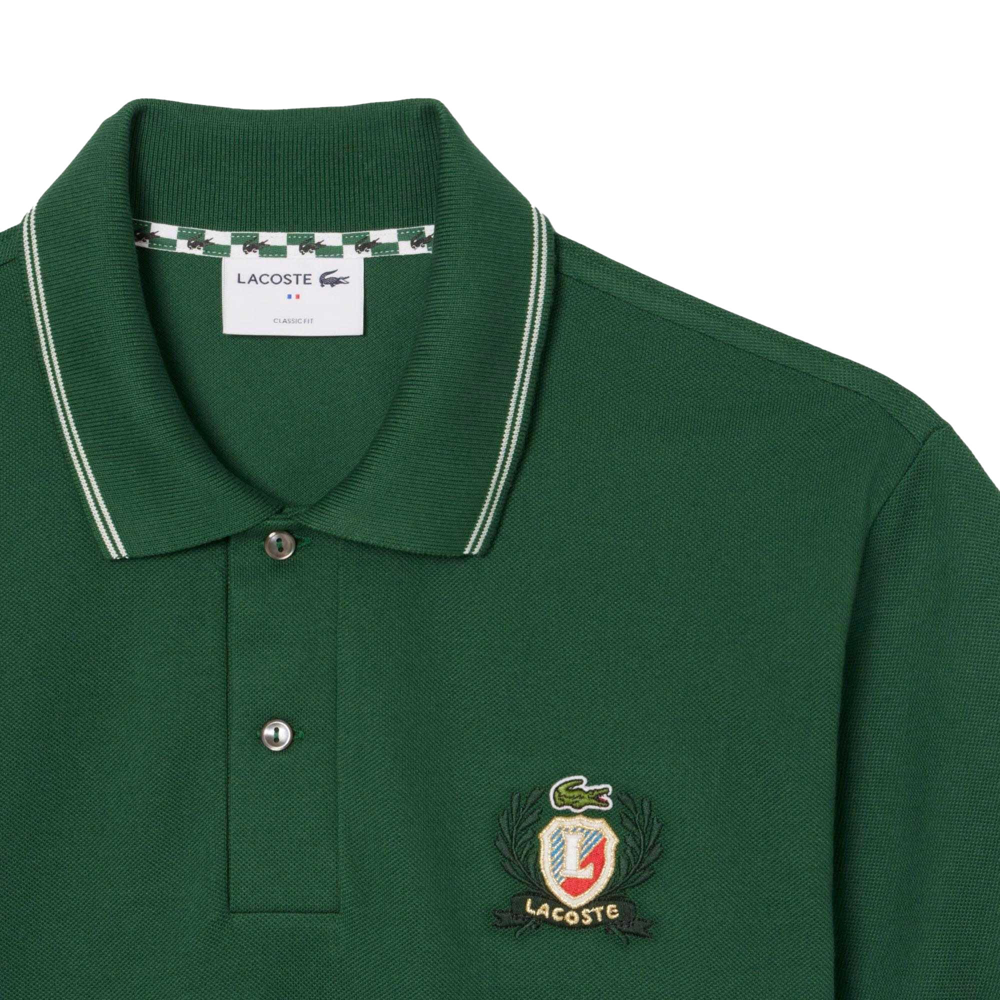 Polo Motif/style Brodé L.12.12 Homme (Vert) 2/4