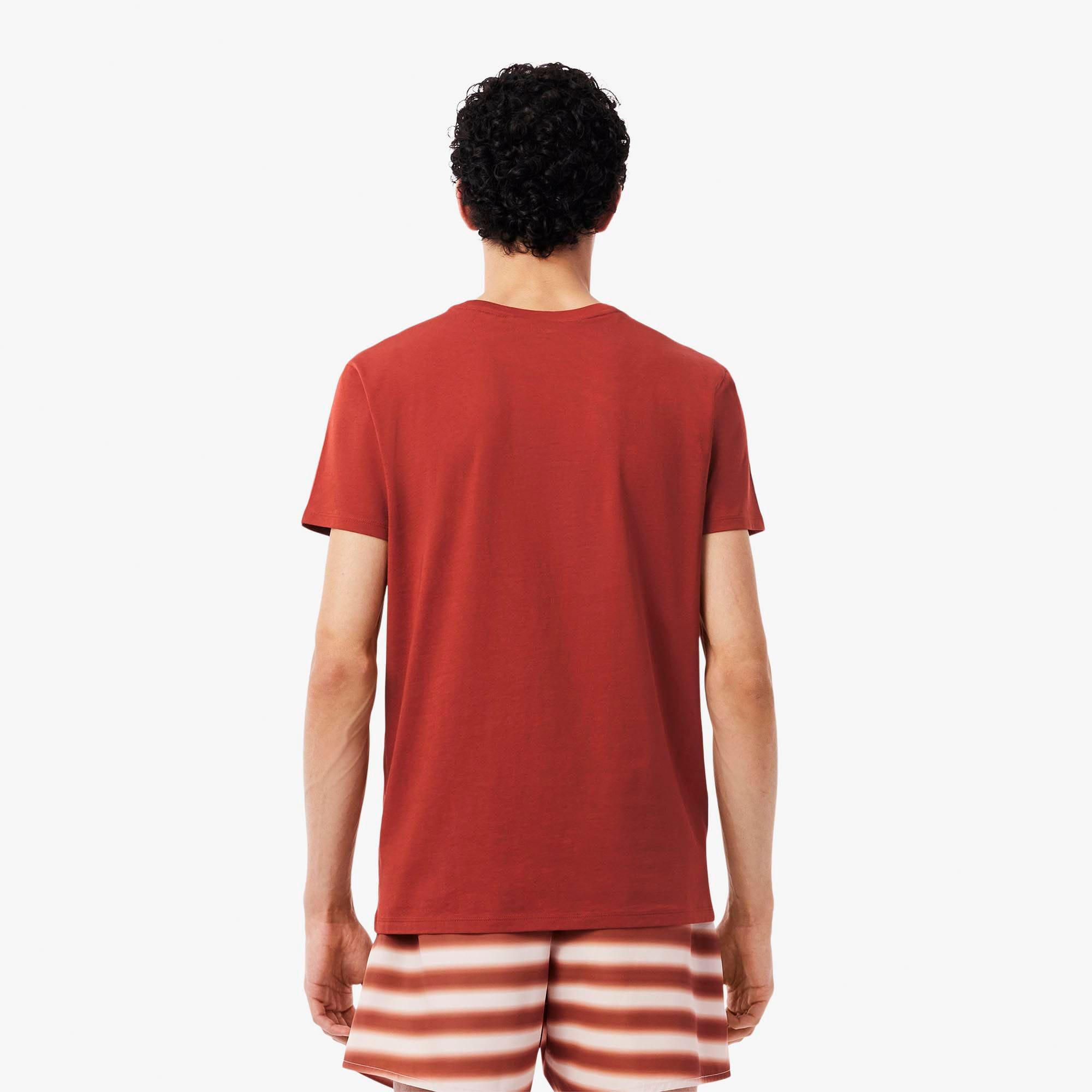 Maglietta Cotone Pima Uomo Lacoste Rosso 2/4
