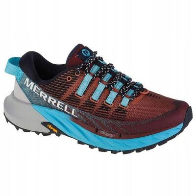 Dames agility peak 4 hardloopschoenen (rood/blauw)