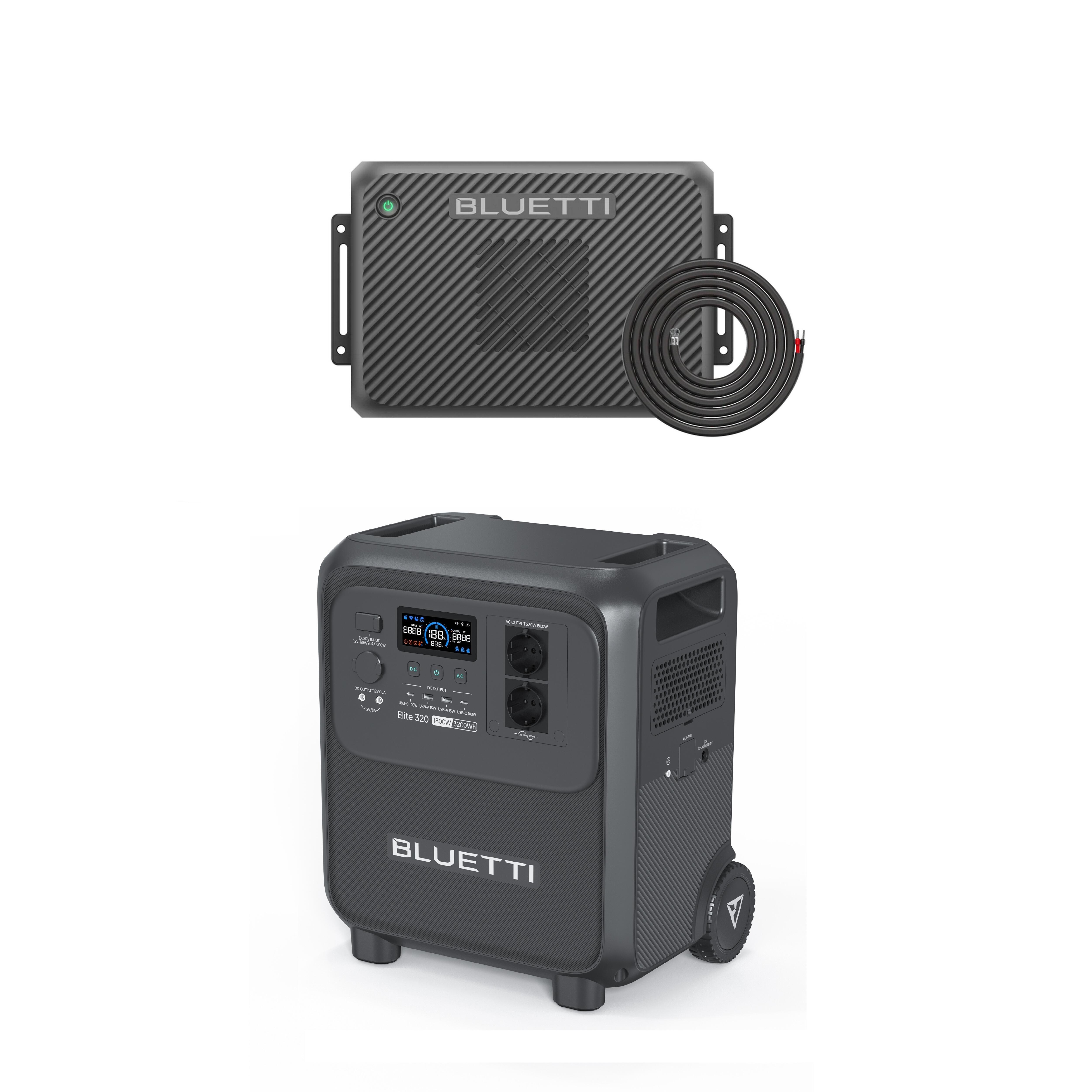 BLUETTI Sada BLUETTI Elite 320 s Charger 2 a dvojitou DC nabíječkou 1200W