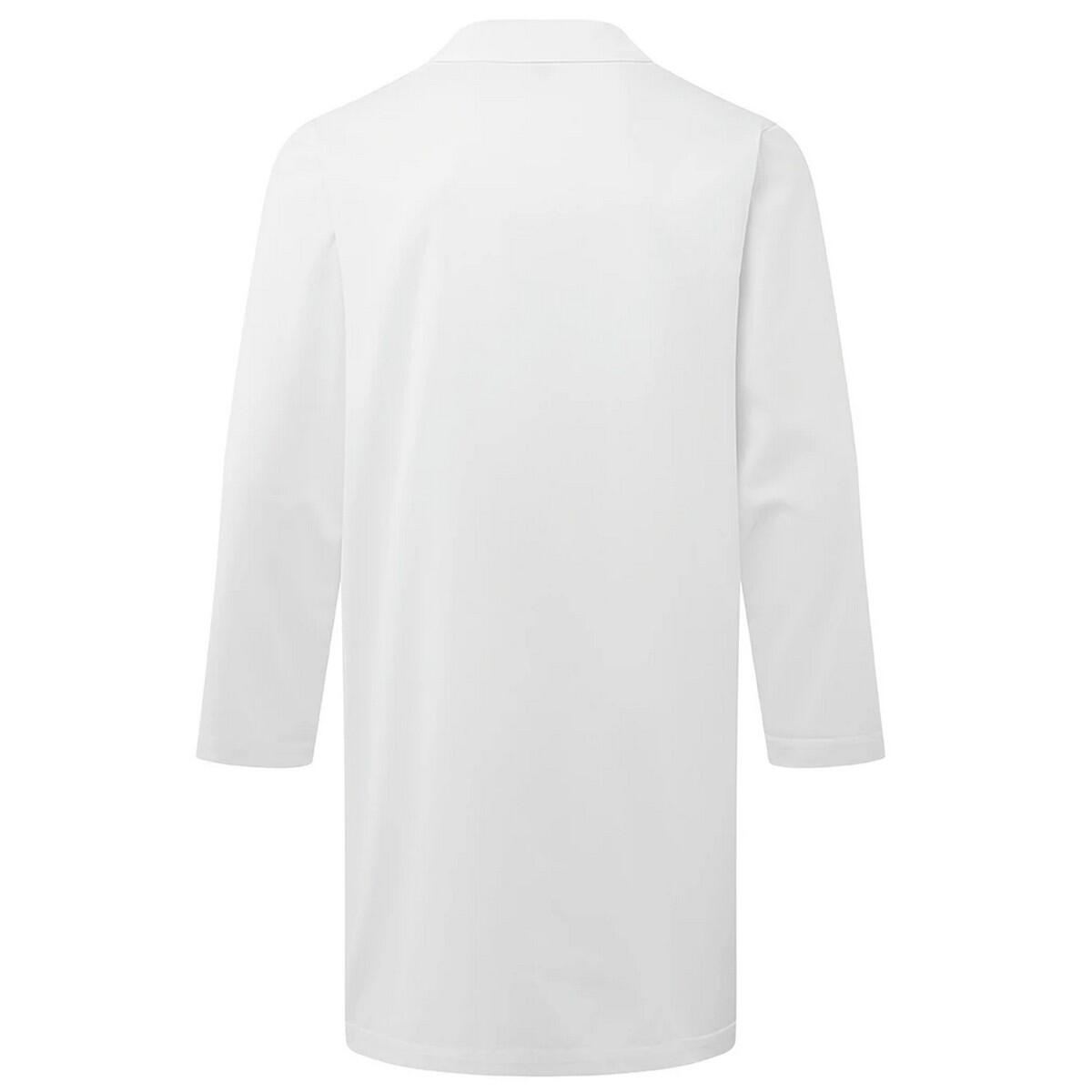 Mens Essential 3 Pocket Work Coat (White) 2/3