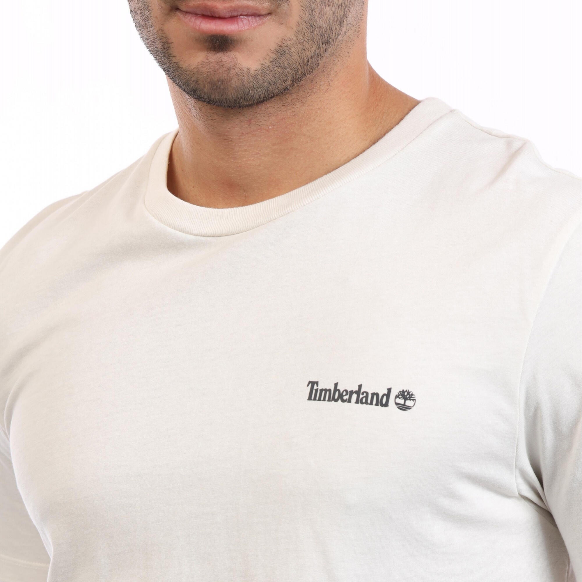 Tshirt Motif/style Linéaire Homme (Beige) 3/4