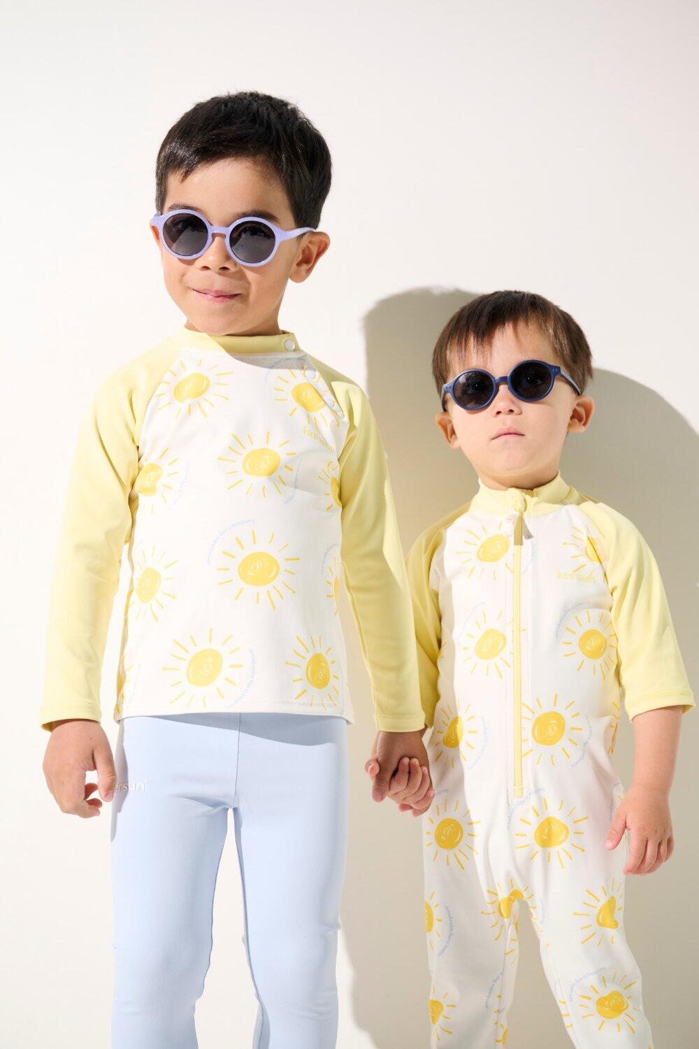 T-shirt de bain anti-UV Enfant (2-4 ans) Jaune, Samoa, UPF 50+ 6/6