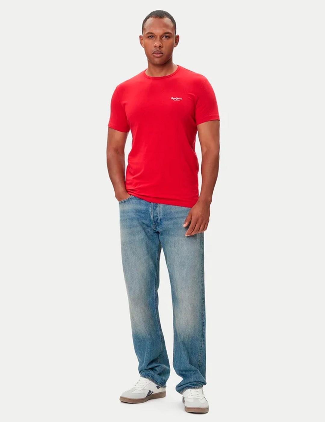 Maglietta da uomo Pepe jeans Rosso. 2/5