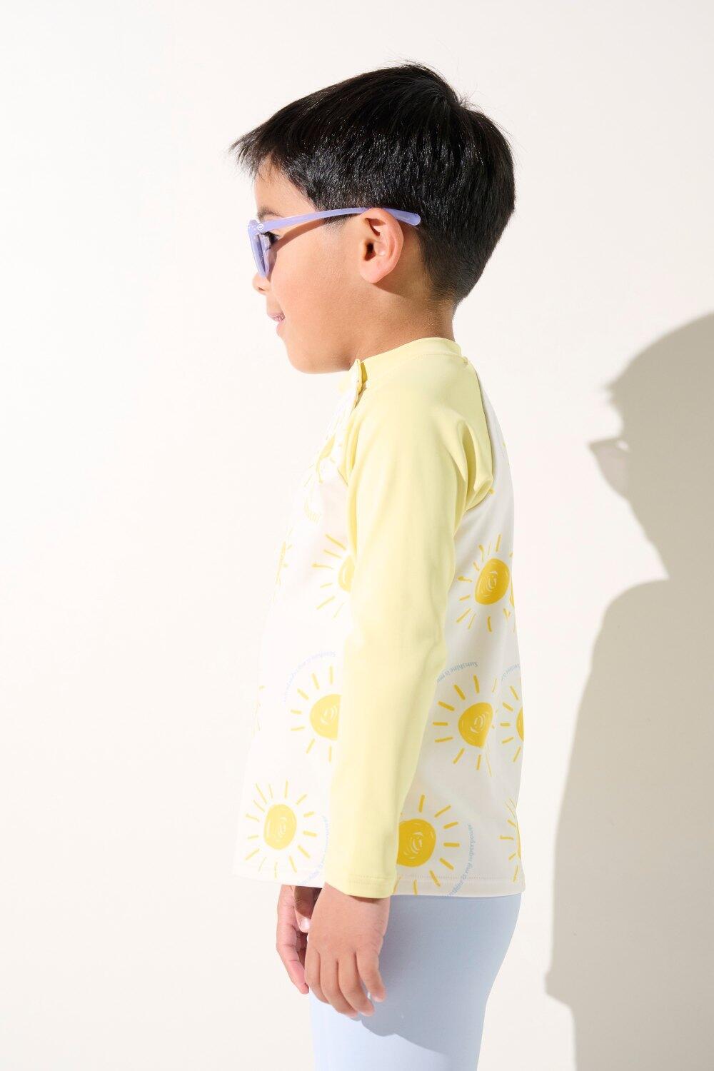 T-shirt de bain anti-UV Enfant (2-4 ans) Jaune, Samoa, UPF 50+ 3/6