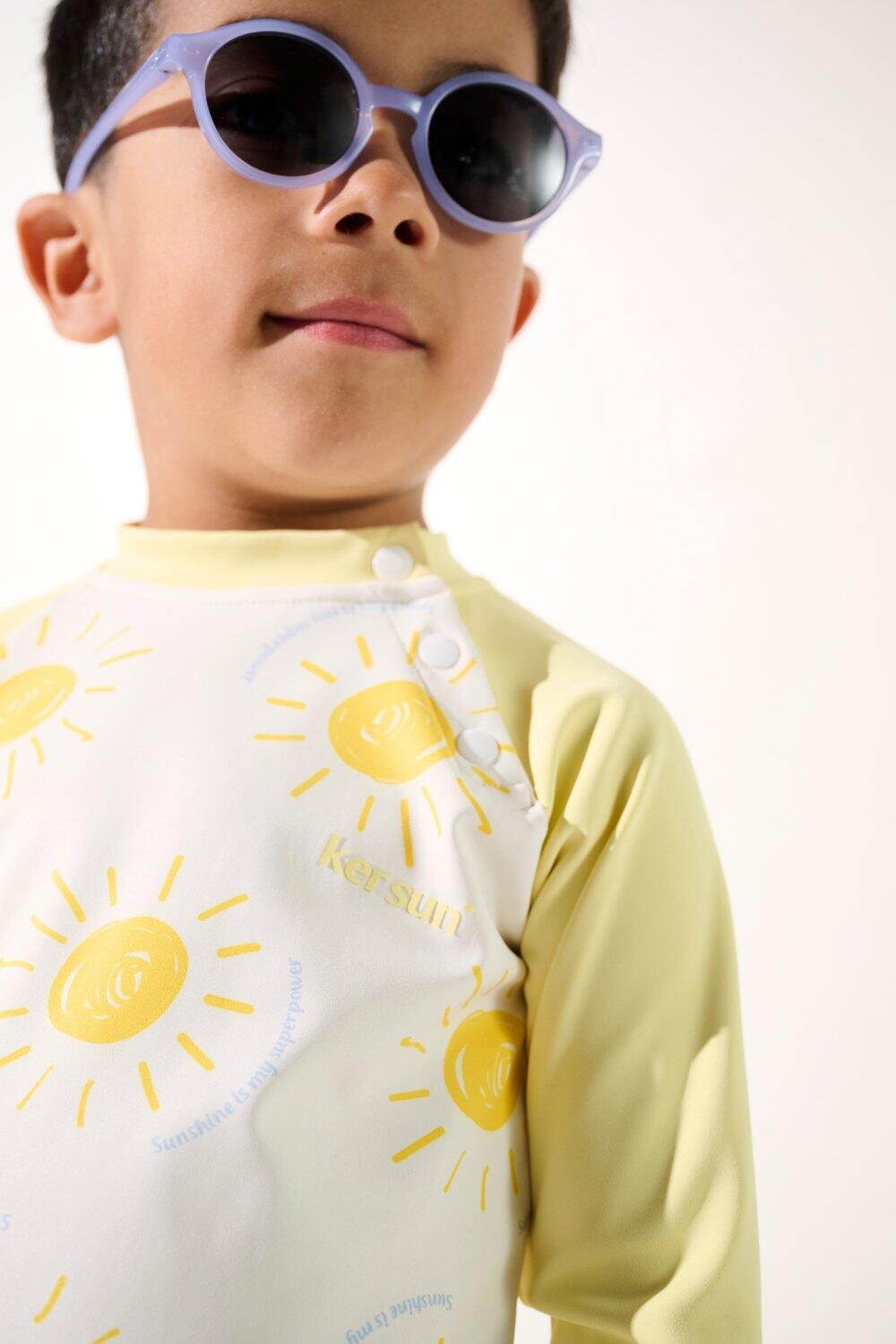 T-shirt de bain anti-UV Enfant (2-4 ans) Jaune, Samoa, UPF 50+ 2/6