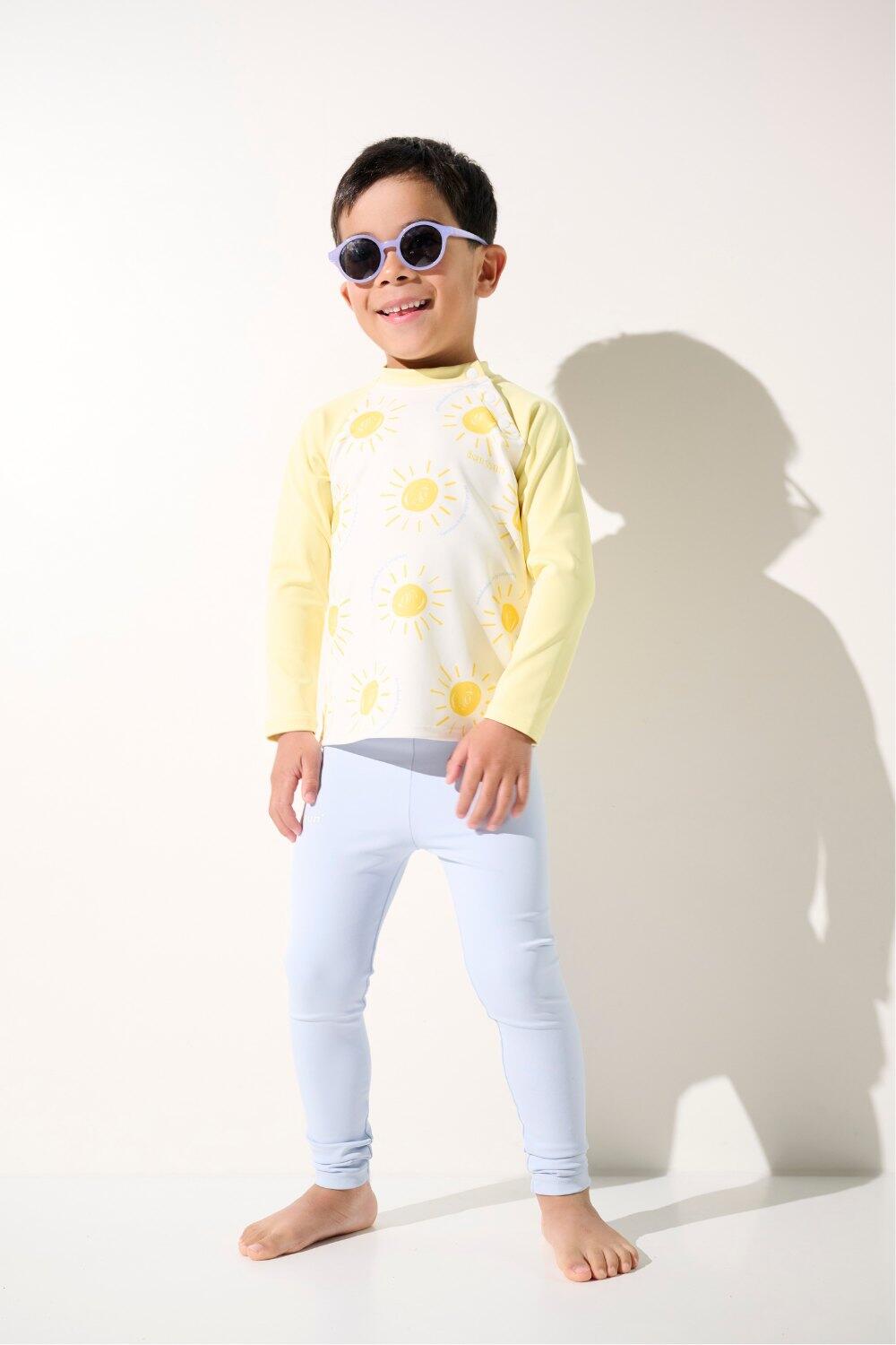 T-shirt de bain anti-UV Enfant (2-4 ans) Jaune, Samoa, UPF 50+ 5/6