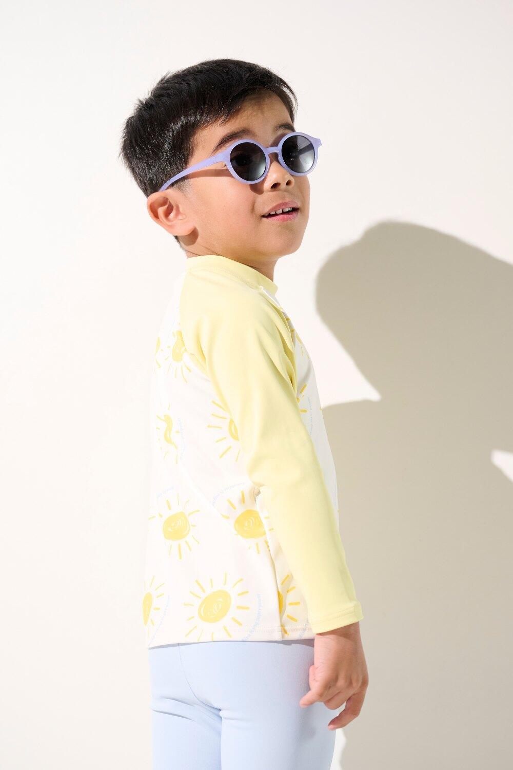 T-shirt de bain anti-UV Enfant (2-4 ans) Jaune, Samoa, UPF 50+ 4/6