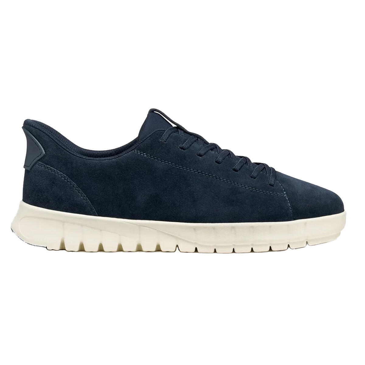 Mens Leather FlexStride Plus Trainers (Navy) 3/4