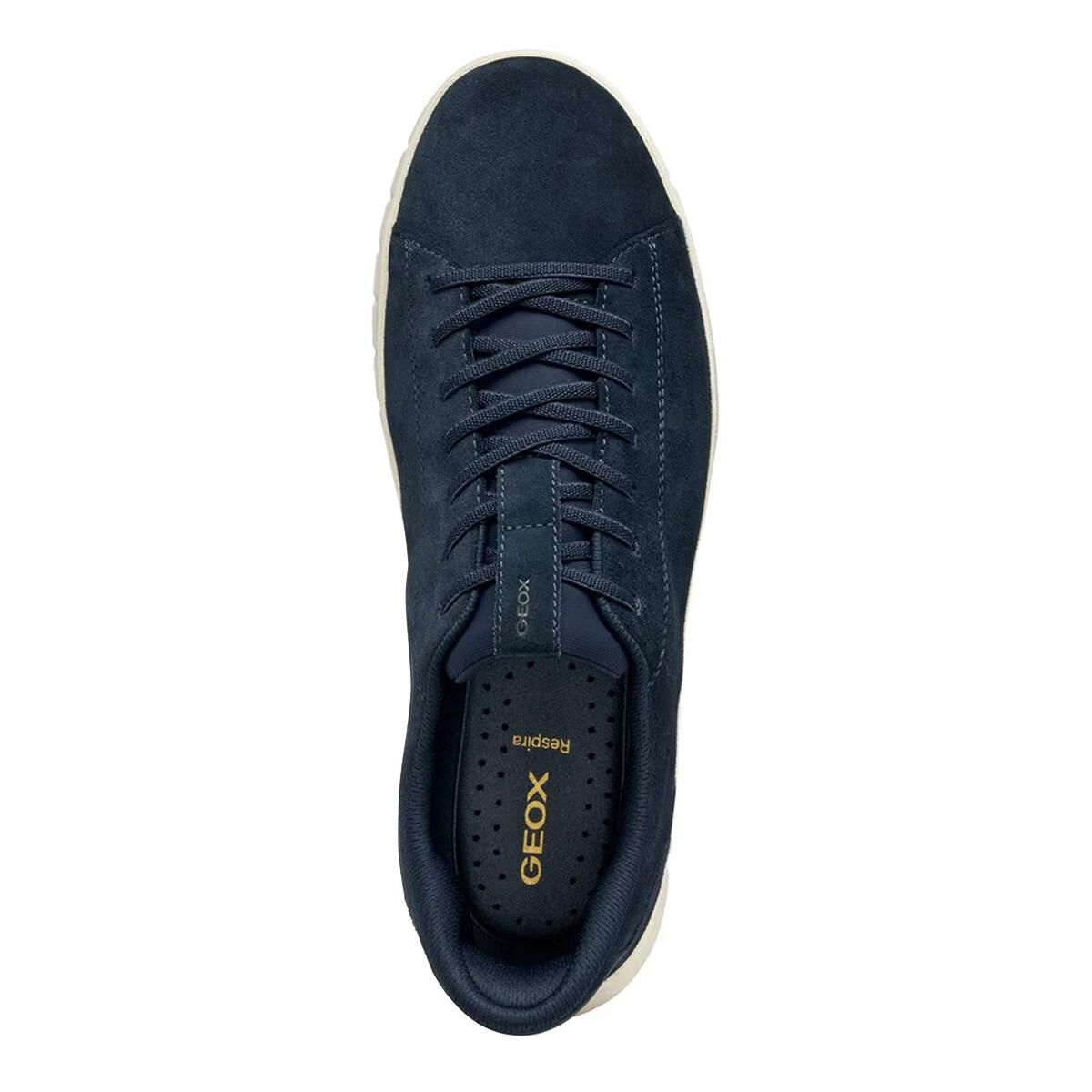 Mens Leather FlexStride Plus Trainers (Navy) 4/4