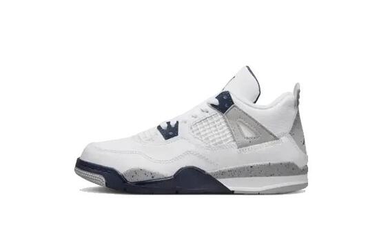 Zapatillas - Baloncesto - Niños - Air Jordan 4 - Blanco/Marino