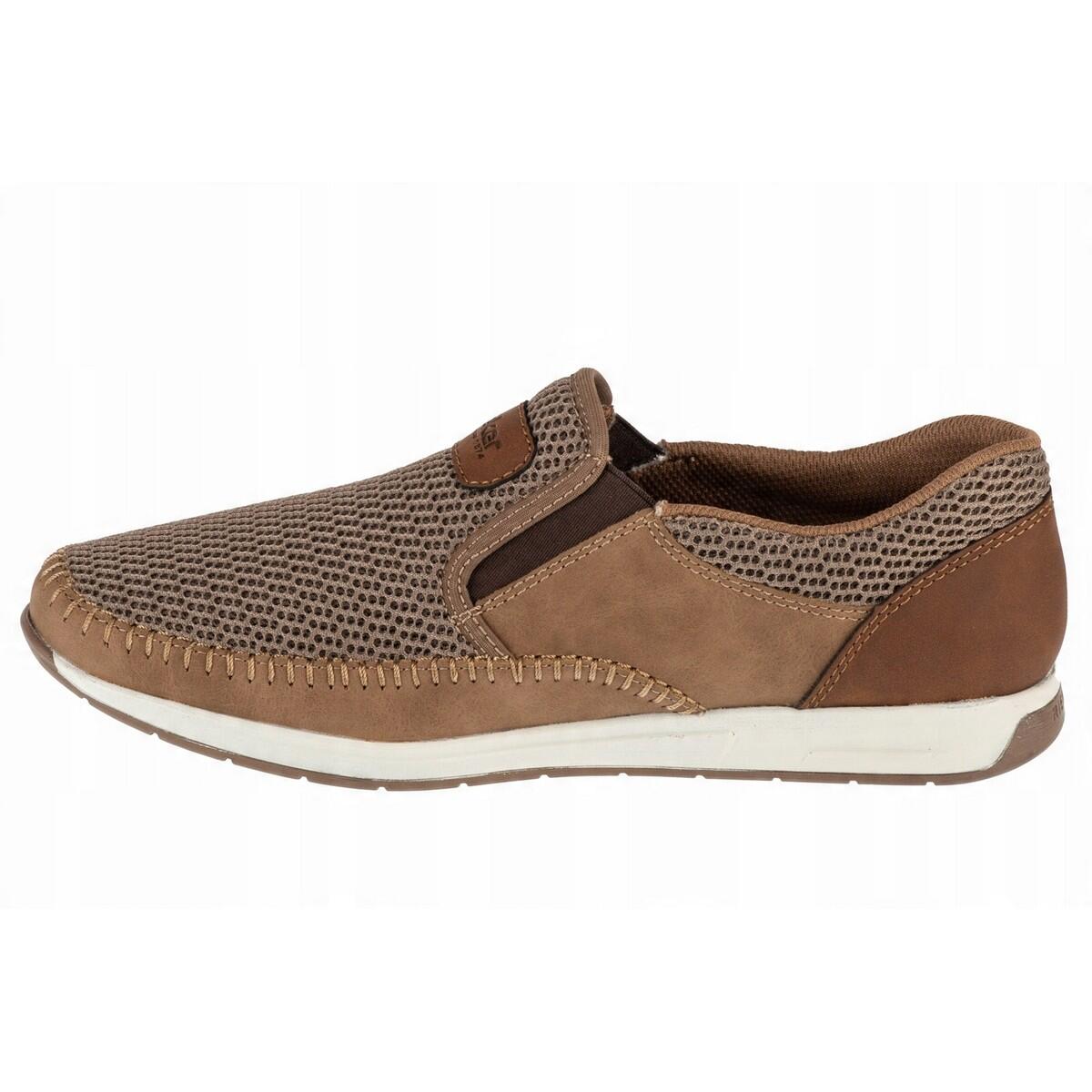 Mocasines de Ante Diseño Panal para Hombre Marrón 2/4