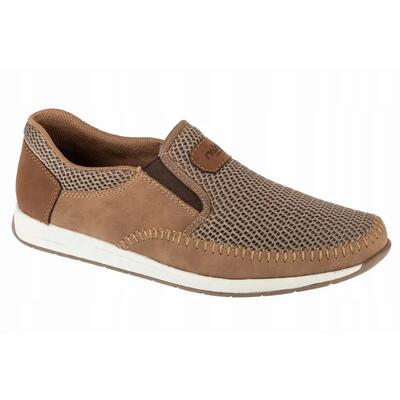 Heren honingraat suède mocassins (marineblauw)