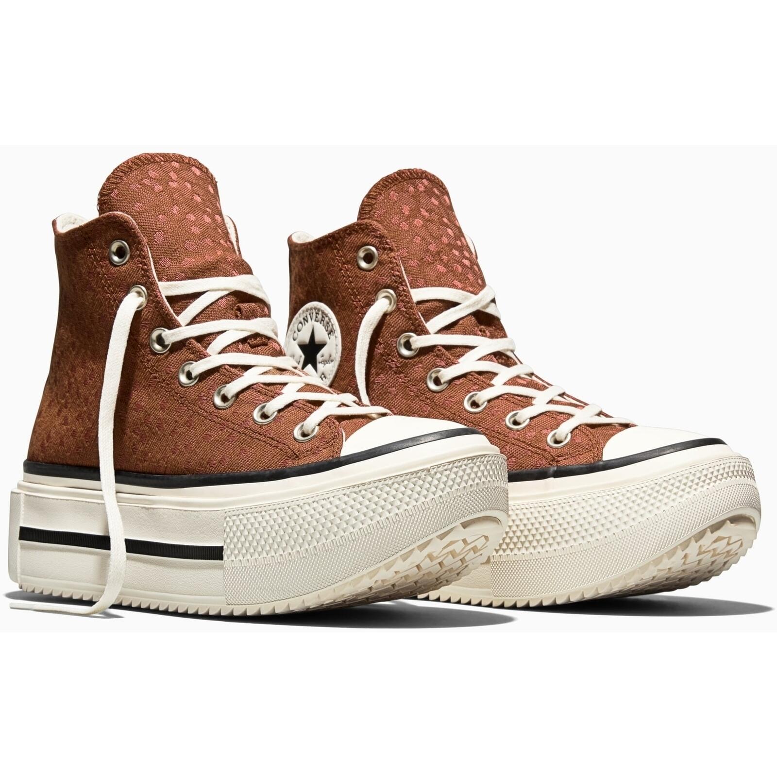 Baskets Converse Ctas Double Stack, Marron, Unisexe 3/5