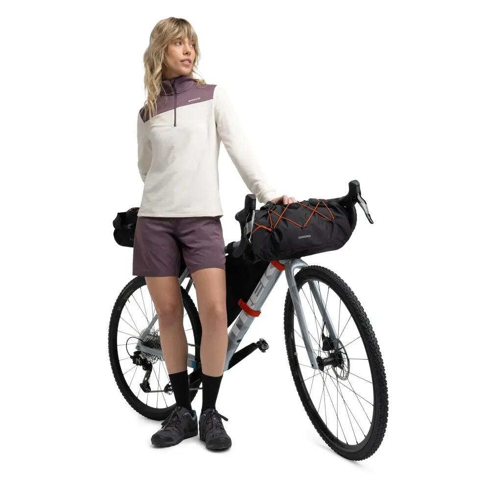 Pullover a mezza zip da bikepacking da donna Ciclismo Soulful Sand Beige 3/7