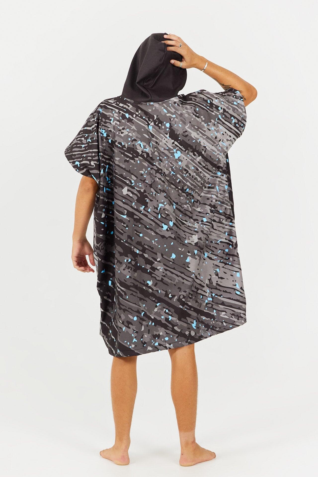 Poncho de surf para adulto - Serie Sport - Azul 3/4