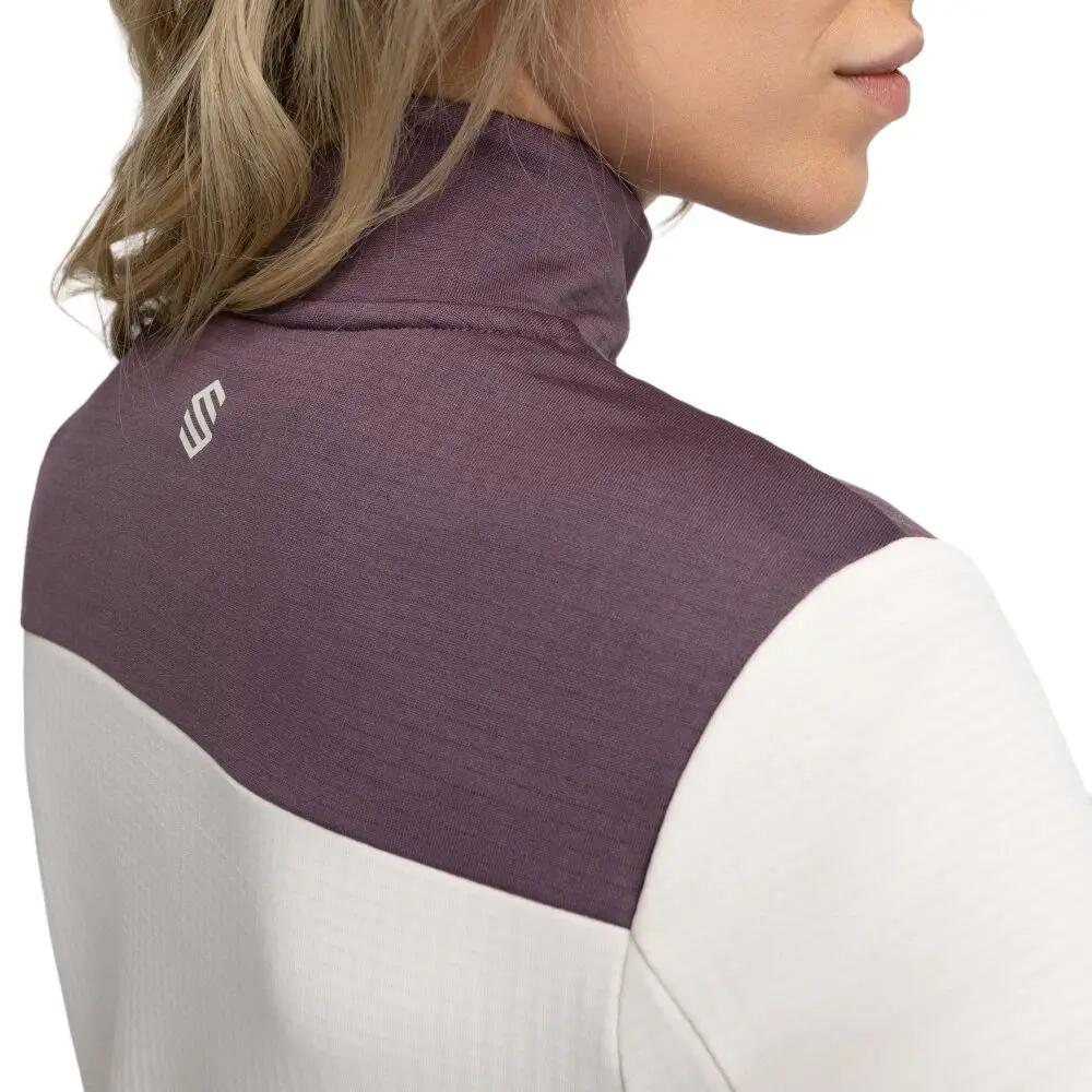 Pullover a mezza zip da bikepacking da donna Ciclismo Soulful Sand Beige 5/7