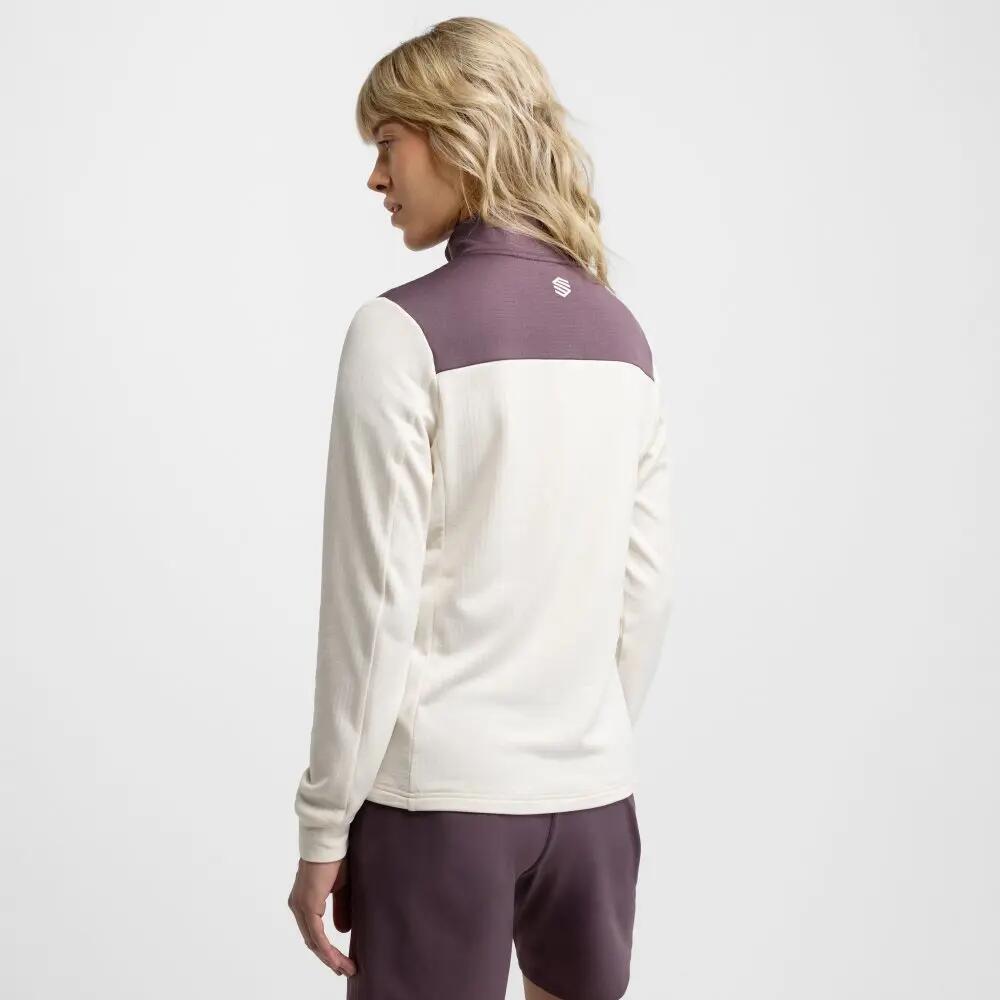 Pullover a mezza zip da bikepacking da donna Ciclismo Soulful Sand Beige 6/7