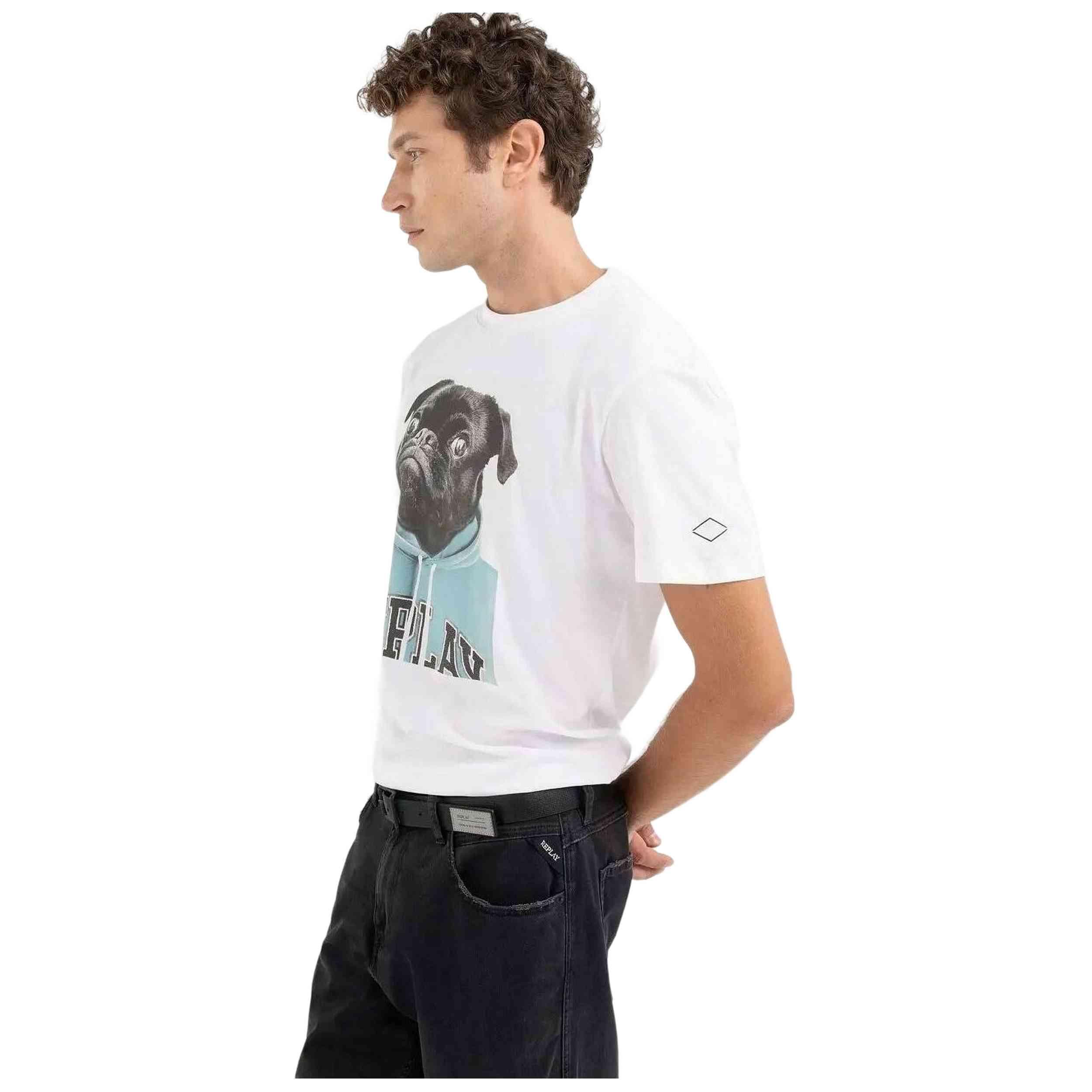 Maglia a maniche corte Replay modello M680800022662001 per uomini 3/5