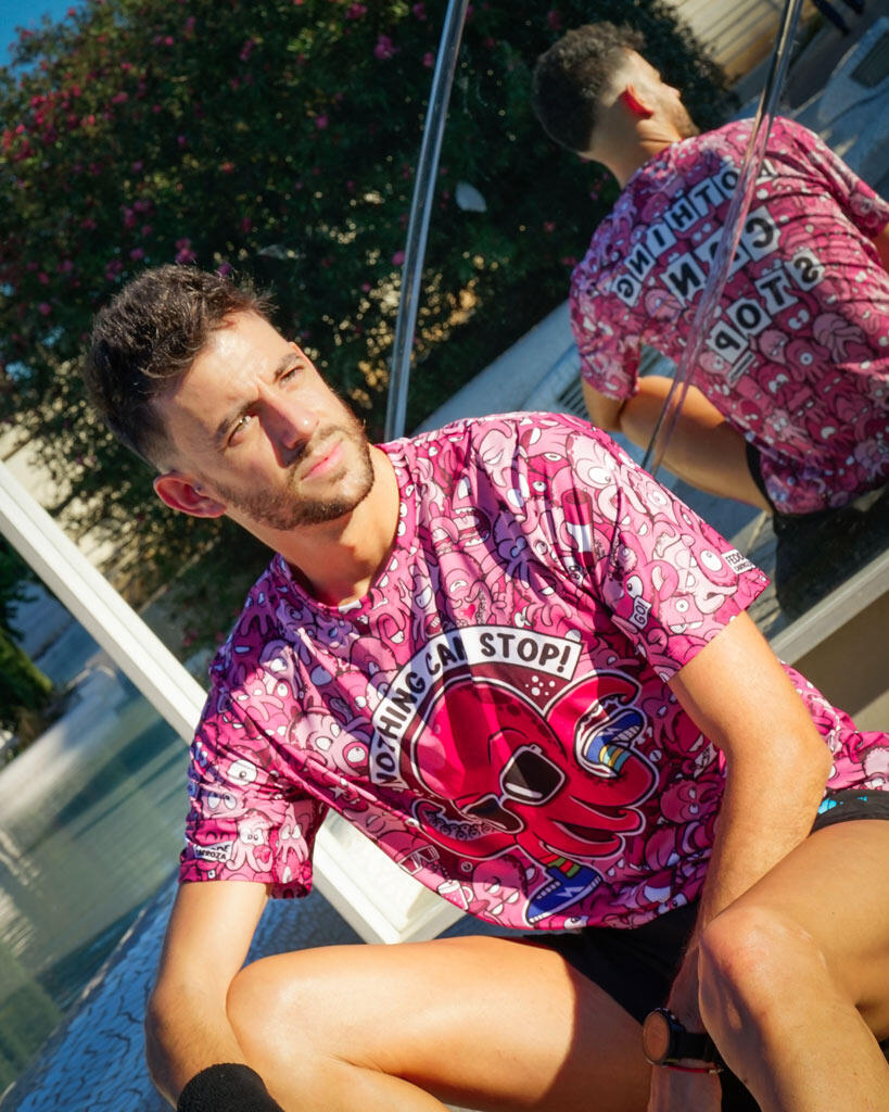 CAMISETA #PULPO RUN ADULTO - ELÁSTICA (ROSA) - HOMBRE 4/4