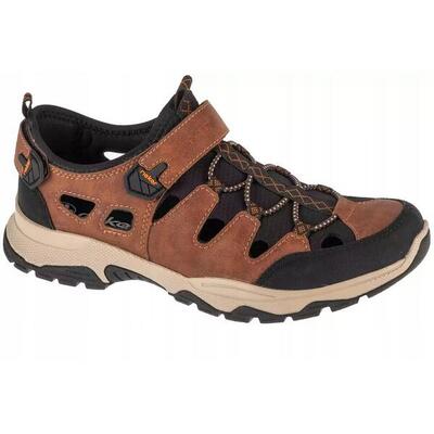 Leren sandalen met logo voor heren (bruin)