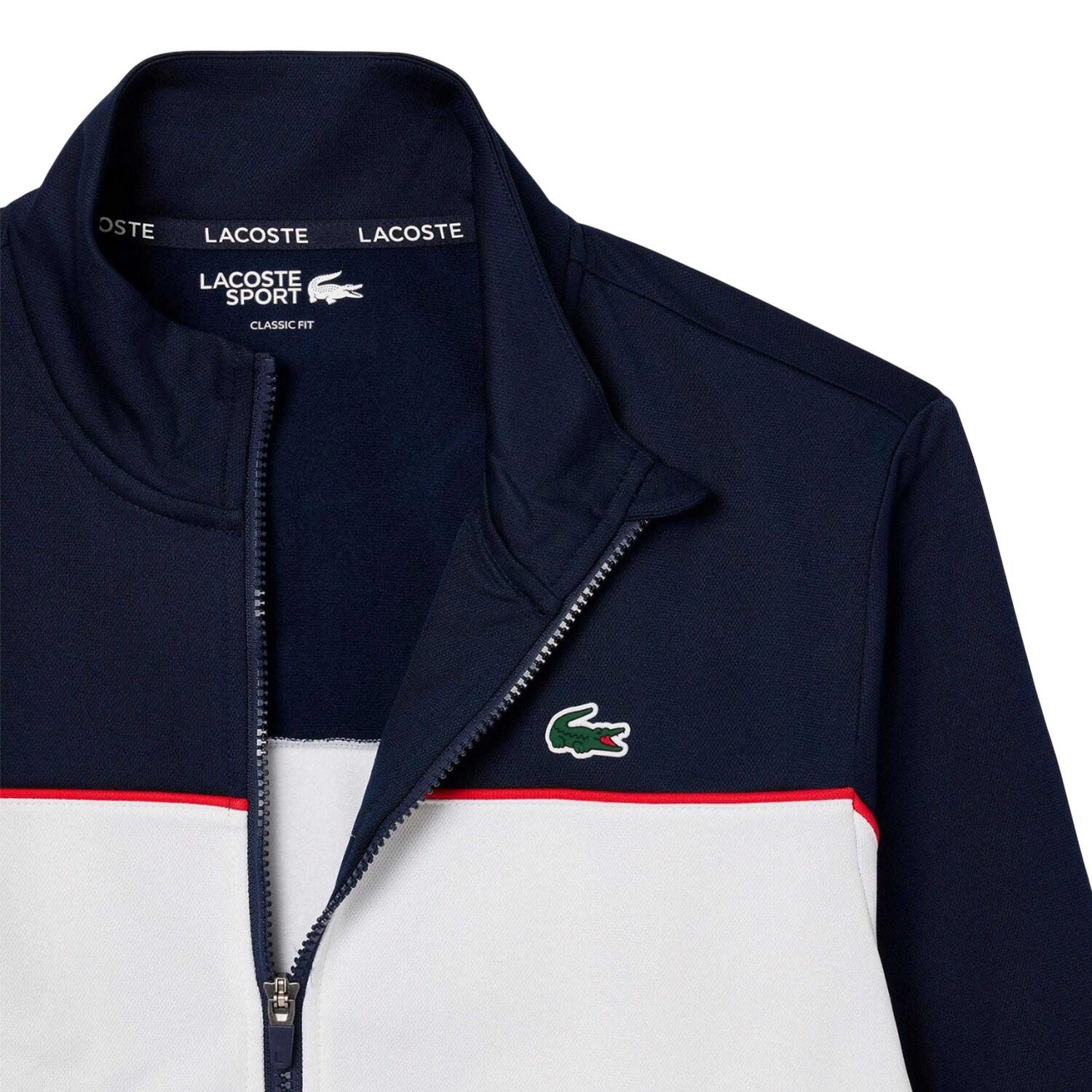 Mens Logo Printed Zipped Tennis Jacket (Navy Blue/White) 2/4